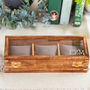 Personalised Initial Three Watches Wood And Glass Watch Box, thumbnail 1 of 6