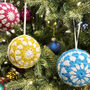 Set Of Nine Christmas Baubles Crochet Kit, thumbnail 5 of 7