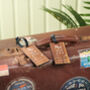 Personalised Walnut Wedding Luggage Tags, thumbnail 1 of 3