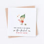 Personalised Elf Boy Baby's First Christmas Card, thumbnail 1 of 2