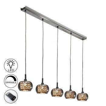 Five Light Dimmable Crystal Hanging Ceiling Pendant, 2 of 2