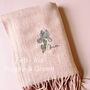 Embroidered Birth Flower Scarf In A Box, thumbnail 6 of 12