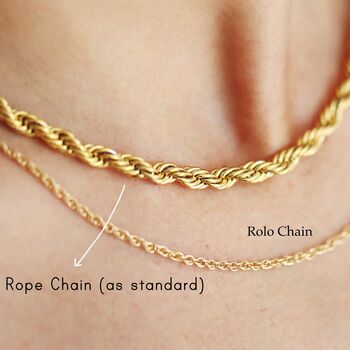 Chunky Curb Chain Necklace 8mm 18 Ct Gold Plated, 5 of 9