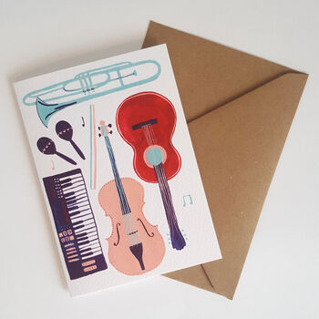 Musical Instrument Greetings Card, 2 of 5