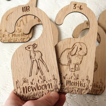 Realistic Woodland Baby Animal Nursery Wardrobe Divider, 3 of 8