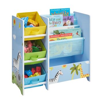 Book Display Unit With Fabric Storage Boxes, 3 of 5