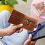Personalised Leather Wallet With Zip Coin Section, thumbnail 5 of 5