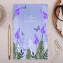 Personalised Notebook Lilac Lavender Floral Design, thumbnail 1 of 4