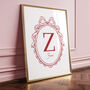 Personalised Vintage Initial Nursery Print For Baby, thumbnail 1 of 6