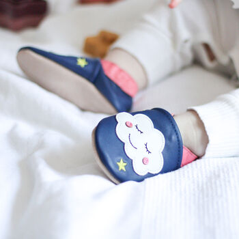 Dotty Fish Dreamy Cloud Soft Leather Baby Shoes With Barefoot Soles, 4 of 11