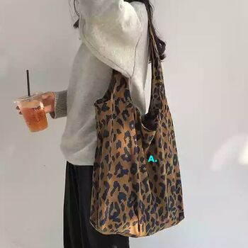 Leopard Black Tote Shoulder Bag, Back To School Bag, 5 of 6