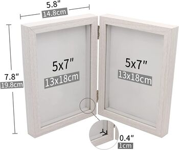 White Wooden Multiple Photo Frame Double / Triple, 3 of 8