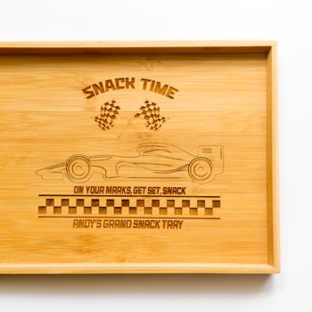 Personalised F1 Grand Prix Racing Cars Snacks Tray, 5 of 9