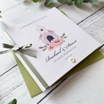Personalised Chapel Wedding Card, 3 of 4