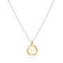9k Gold Honeycomb Bee Necklace, thumbnail 2 of 3