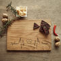 Two Hearts Personalised Oak Serving Cutting Board, thumbnail 2 of 4