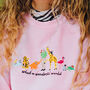 What A Wonderful World Embroidered Sweatshirt, thumbnail 8 of 12