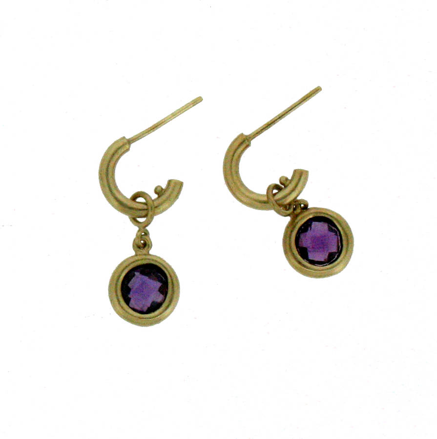 Gold Vermeil Amethyst Earrings By Will Jewellery Design