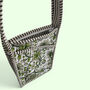 Mini Cross Body Bag | Green Block Print Floral, thumbnail 4 of 5