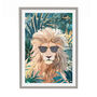 Lion In The Gold And Green Jungle Wall Art Print, thumbnail 4 of 5
