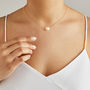 Rose, Silver Or Gold Large Single Pearl Choker Necklace, thumbnail 1 of 8
