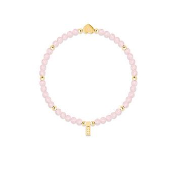 Rose Quartz And Gold Beads Healing Crystals Bracelet Gift, 3 of 6