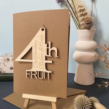 Personalised 4th Fruit Wedding Meaning Anniversary Card, 6 of 12