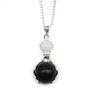 Black Agate Healing Hands Necklace, thumbnail 2 of 7