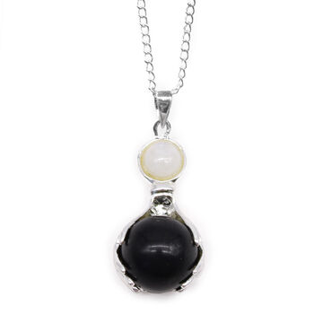 Black Agate Healing Hands Necklace, 2 of 7