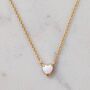 Tiny Opal Love Heart Necklace, thumbnail 1 of 7