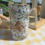 Medium China Jug In Birds On Blue Design, thumbnail 1 of 8
