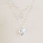 Silver Plated Crystal And Heart Layered Necklace, thumbnail 4 of 7