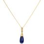 18ct Gold Lapis Lazuli Droplet Necklace And Earrings Set | By Elizabeth Raine, thumbnail 3 of 10