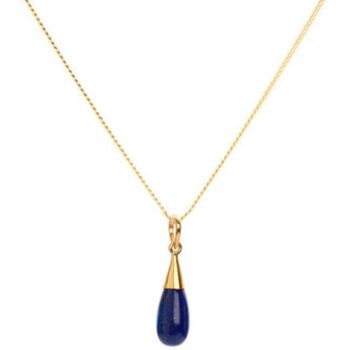 18ct Gold Lapis Lazuli Droplet Necklace And Earrings Set | By Elizabeth Raine, 3 of 10