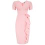 Lilian Dress In Blossom Pink Vintage 1940s Style, thumbnail 1 of 3