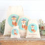 Christmas Fox Personalised Cotton Gift Bags, thumbnail 1 of 5