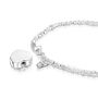 Nugget Chain Heart Urn Ashes Bracelet – Sterling Silver, thumbnail 5 of 7