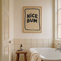 Nice Bum Bathroom Print, thumbnail 1 of 7