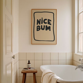 Nice Bum Bathroom Print, 2 of 9