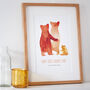 Personalised First Father's Day Bear Family Print For Dad, thumbnail 1 of 5
