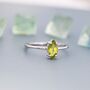 Genuine Green Peridot Crystal Ring In Sterling Silver, thumbnail 4 of 12