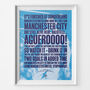Manchester City 'Agueroooo' Football Print, thumbnail 1 of 3