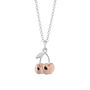 Sterling Silver Cherry Charm Necklace, thumbnail 7 of 8