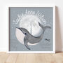 Personalised New Baby Ocean Whale Print, thumbnail 1 of 3