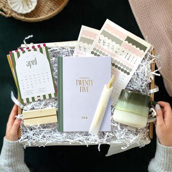 2025 Personalised Diary, Calendar And Desk Accessories Gift Set, 6 of 12