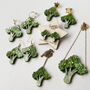 Embellished Broccoli Statement Dangle Earrings, thumbnail 4 of 4