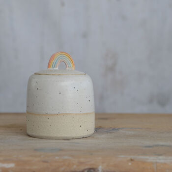 Handmade Rainbow Ceramic Lidded Pot, 3 of 4