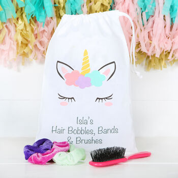 Personalised Unicorn Hair Accessory Bag, 2 of 2
