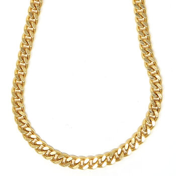 18k Gold Plated Miami Chain Necklace, 3 of 4