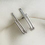 Sterling Silver Bar Cuff Stud Earrings, thumbnail 1 of 6